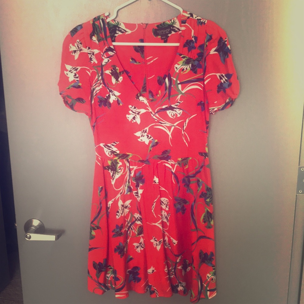 top shop skater floral dress